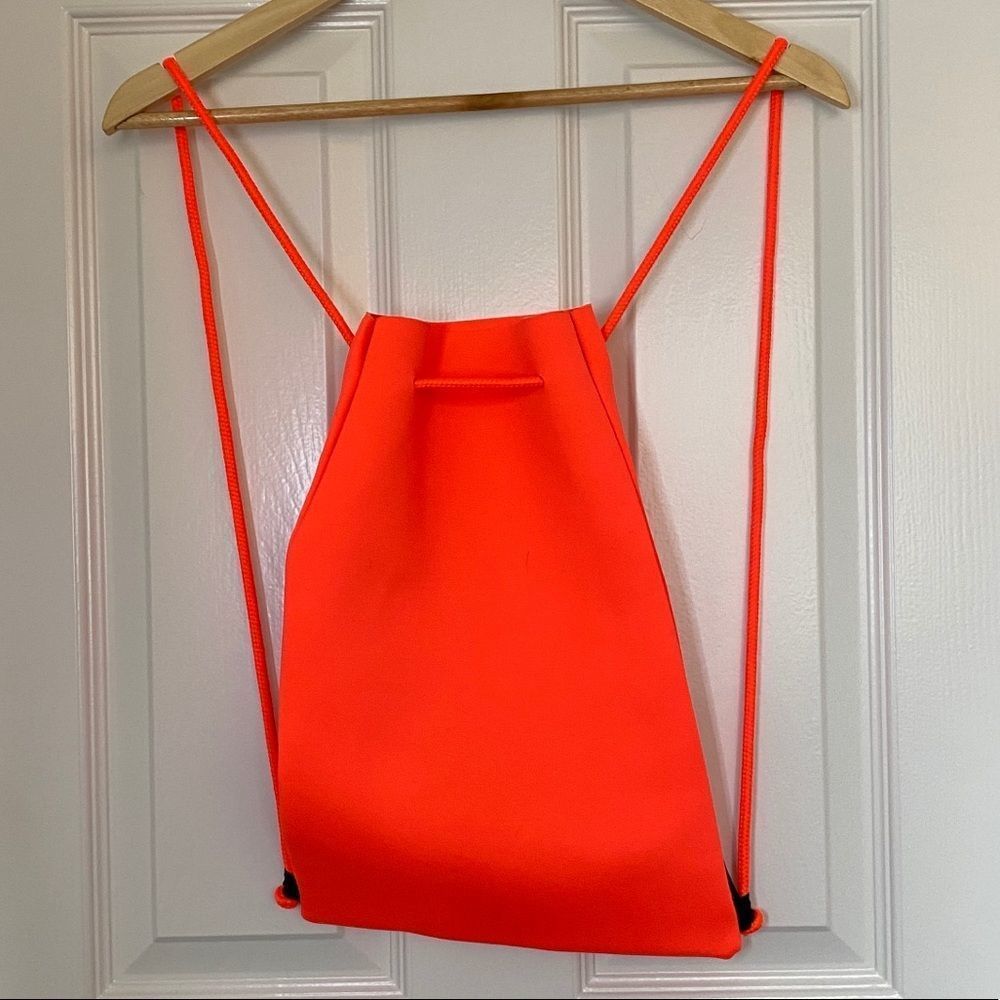 triangl swimwear Neon Orange Drawstring Backpack